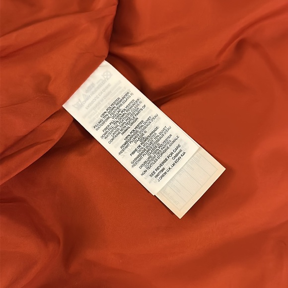 J.Crew Rust Orange Quilted Down filled vest zip pockets women size XS - Picture 8 of 8